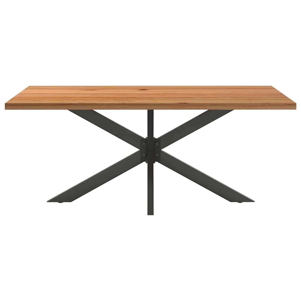 Eettafel rechthoekig 180x100x74 cm massief eikenhout lichtbruin