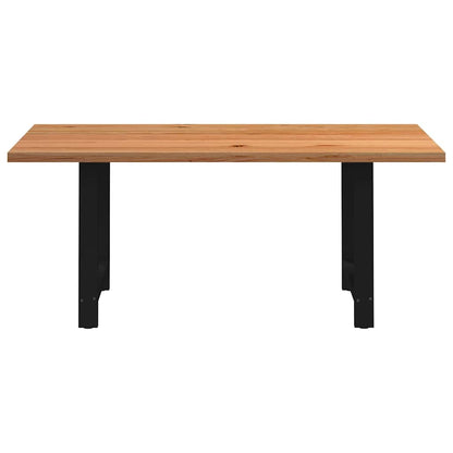 Eettafel rechthoekig 180x100x74 cm massief eikenhout lichtbruin