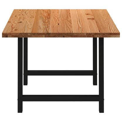 Eettafel rechthoekig 180x100x74 cm massief eikenhout lichtbruin