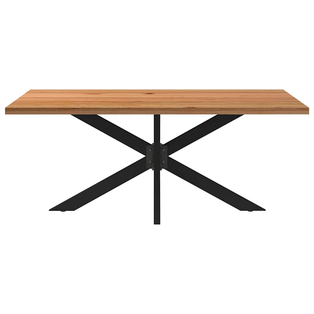 Eettafel rechthoekig 180x100x74 cm massief eikenhout lichtbruin