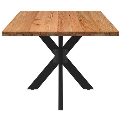 Eettafel rechthoekig 180x100x74 cm massief eikenhout lichtbruin