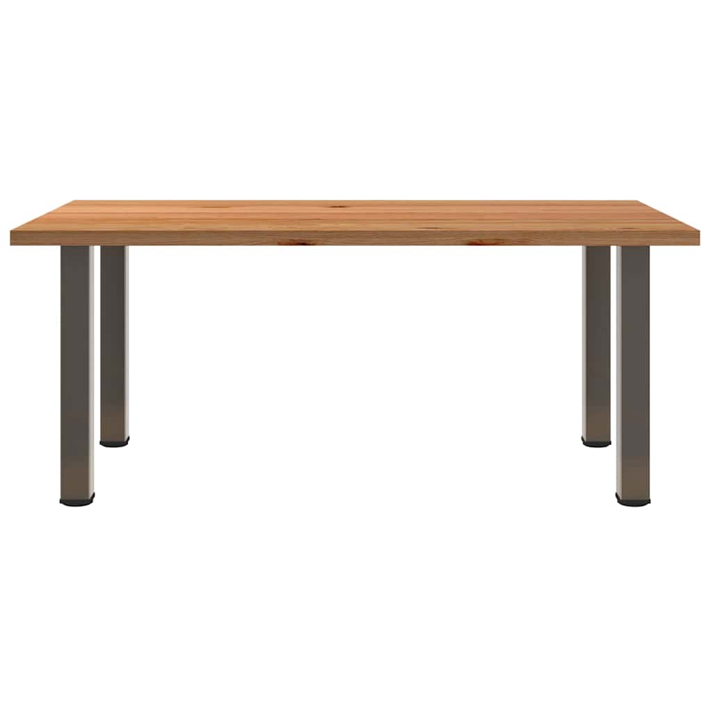 Eettafel rechthoekig 180x100x74 cm massief eikenhout lichtbruin