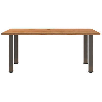 Eettafel rechthoekig 180x100x74 cm massief eikenhout lichtbruin