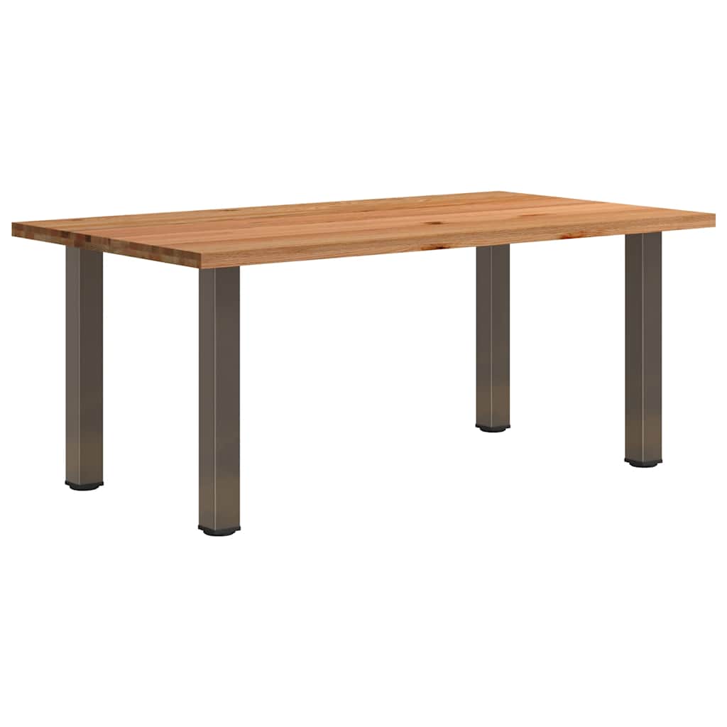 Eettafel rechthoekig 180x100x74 cm massief eikenhout lichtbruin