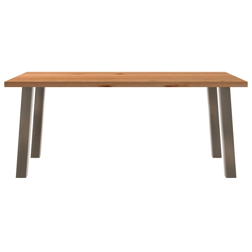 Eettafel rechthoekig 180x100x74 cm massief eikenhout lichtbruin