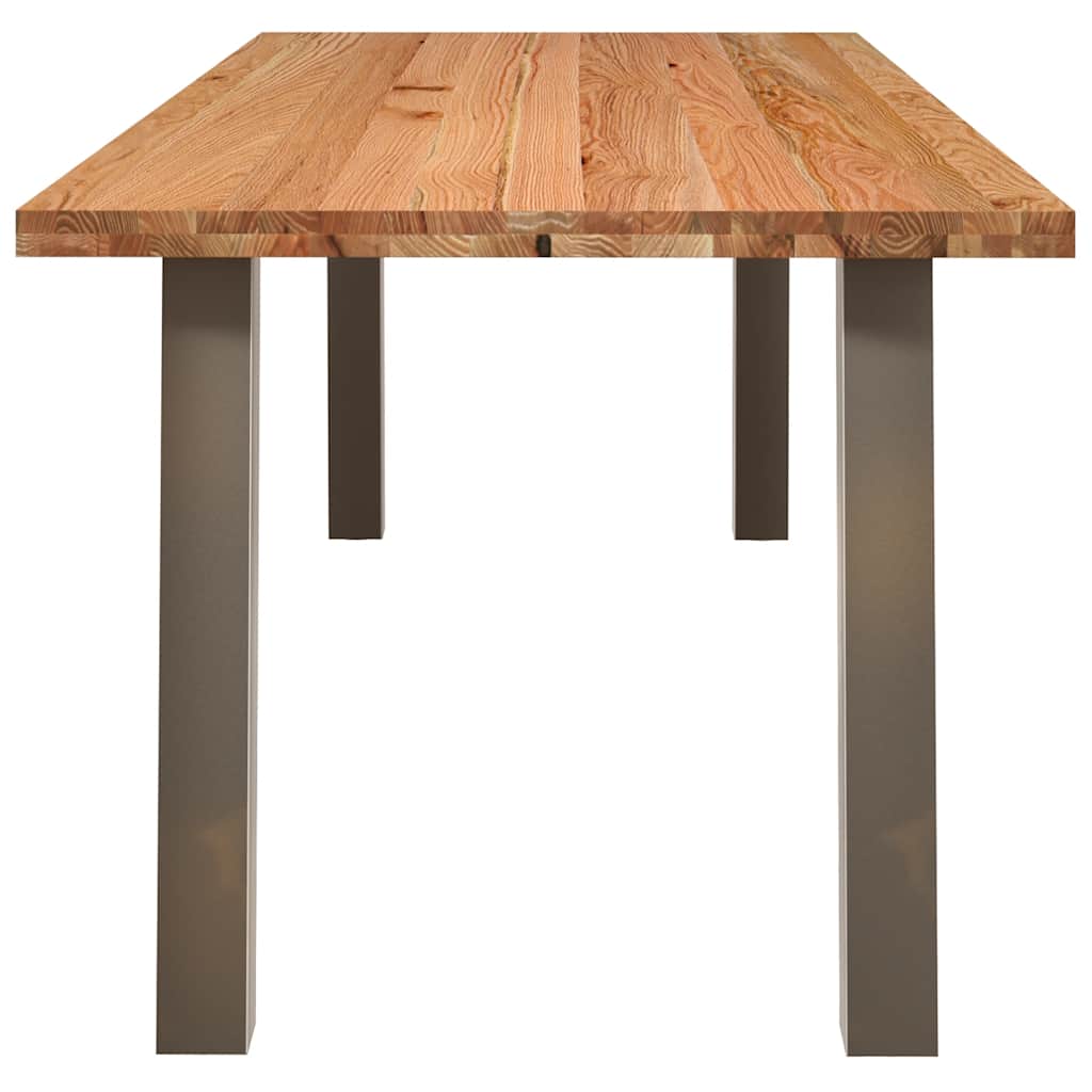 Eettafel rechthoekig 180x100x74 cm massief eikenhout lichtbruin