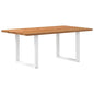 Eettafel rechthoekig 180x100x74 cm massief eikenhout lichtbruin