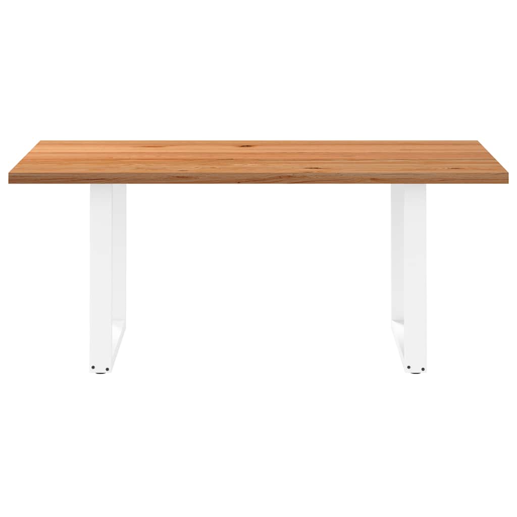 Eettafel rechthoekig 180x100x74 cm massief eikenhout lichtbruin