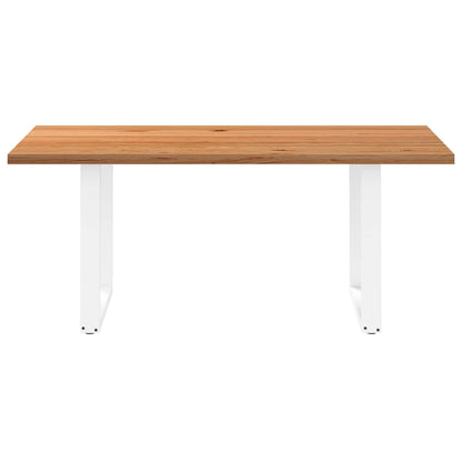 Eettafel rechthoekig 180x100x74 cm massief eikenhout lichtbruin