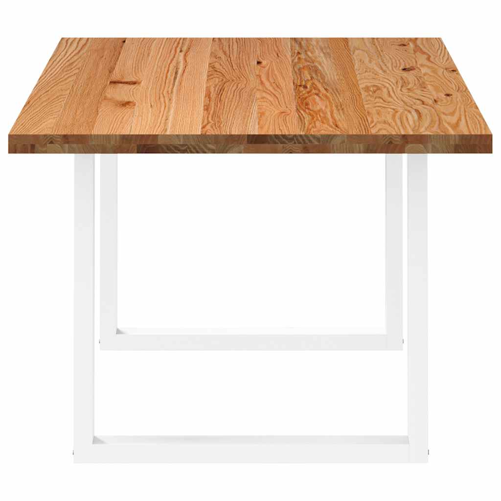 Eettafel rechthoekig 180x100x74 cm massief eikenhout lichtbruin