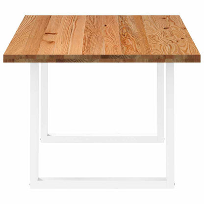 Eettafel rechthoekig 180x100x74 cm massief eikenhout lichtbruin