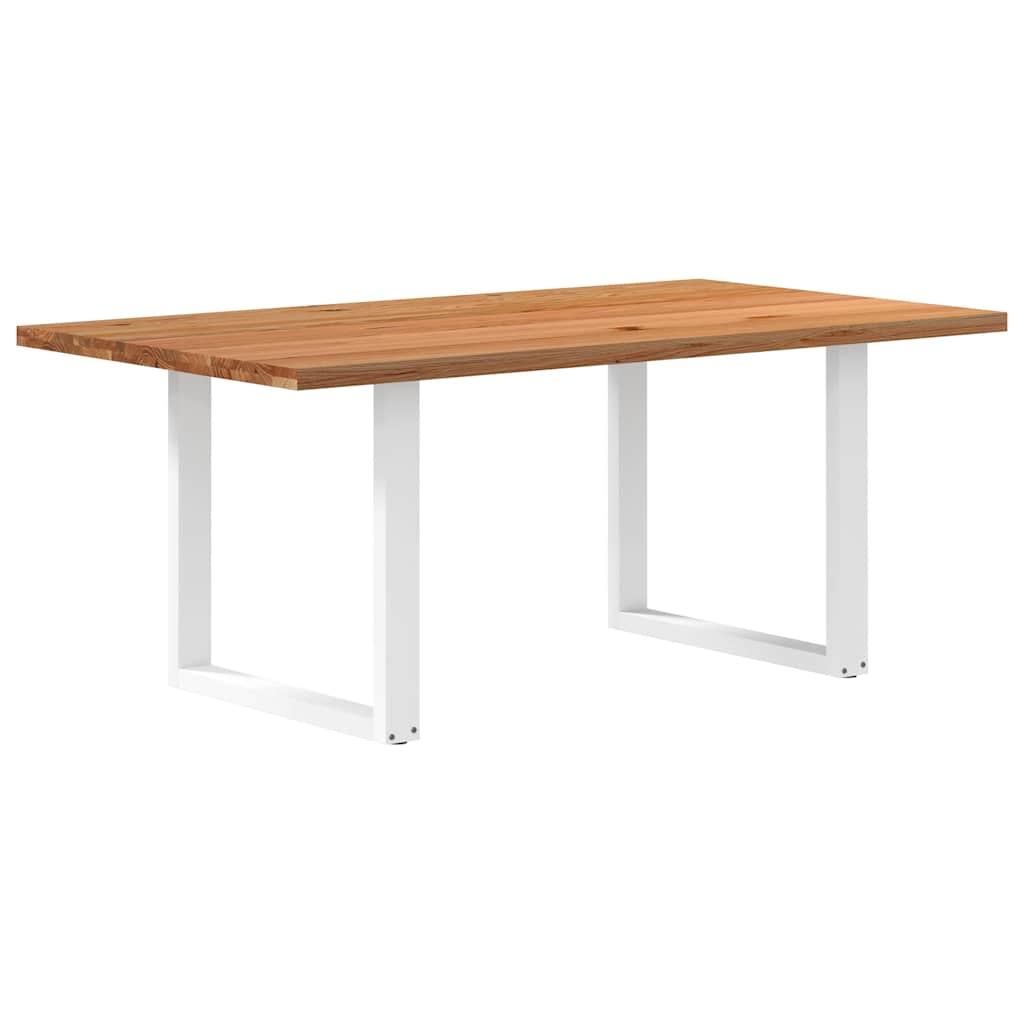 Eettafel rechthoekig 180x100x74 cm massief eikenhout lichtbruin