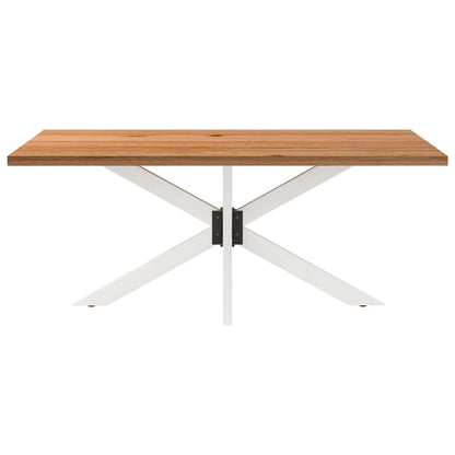 Eettafel rechthoekig 180x100x74 cm massief eikenhout lichtbruin