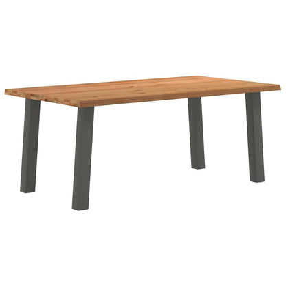 Eettafel rechthoekig 180x100x74 cm massief eikenhout lichtbruin