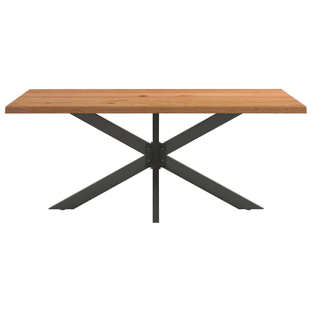 Eettafel rechthoekig 180x100x74 cm massief eikenhout lichtbruin
