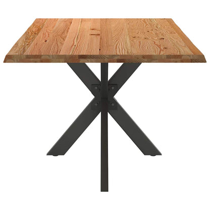 Eettafel rechthoekig 180x100x74 cm massief eikenhout lichtbruin