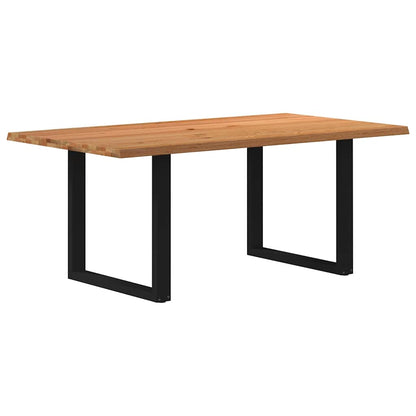 Eettafel rechthoekig 180x100x74 cm massief eikenhout lichtbruin