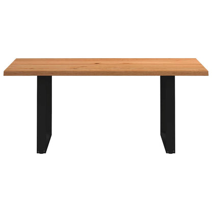 Eettafel rechthoekig 180x100x74 cm massief eikenhout lichtbruin