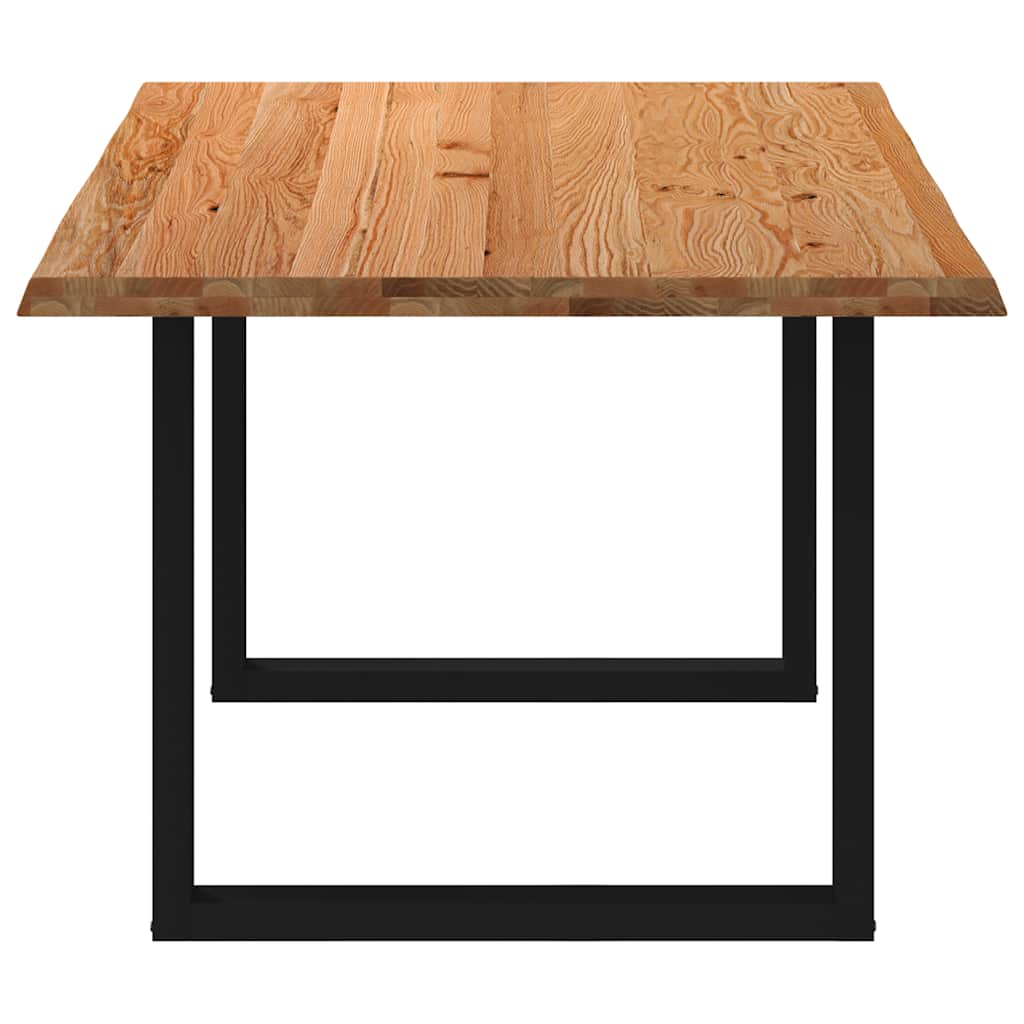 Eettafel rechthoekig 180x100x74 cm massief eikenhout lichtbruin