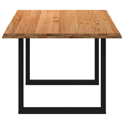 Eettafel rechthoekig 180x100x74 cm massief eikenhout lichtbruin