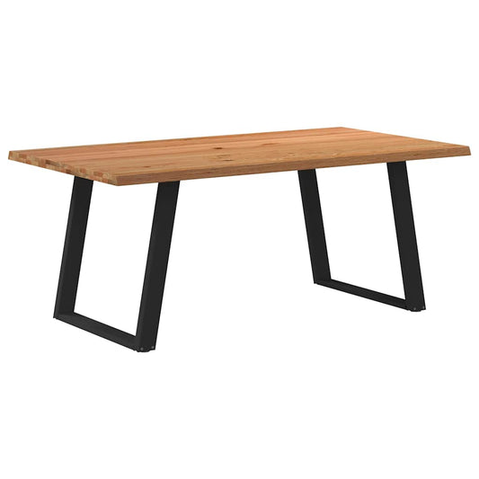 Eettafel 180x100x74 cm massief eikenhout lichtbruin