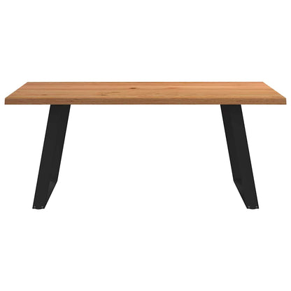 Eettafel 180x100x74 cm massief eikenhout lichtbruin