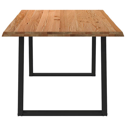 Eettafel 180x100x74 cm massief eikenhout lichtbruin