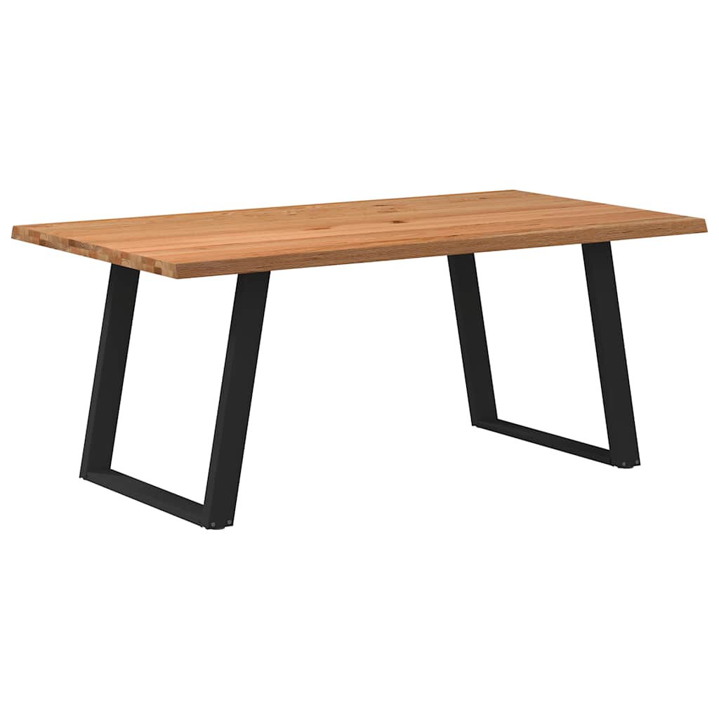 Eettafel 180x100x74 cm massief eikenhout lichtbruin