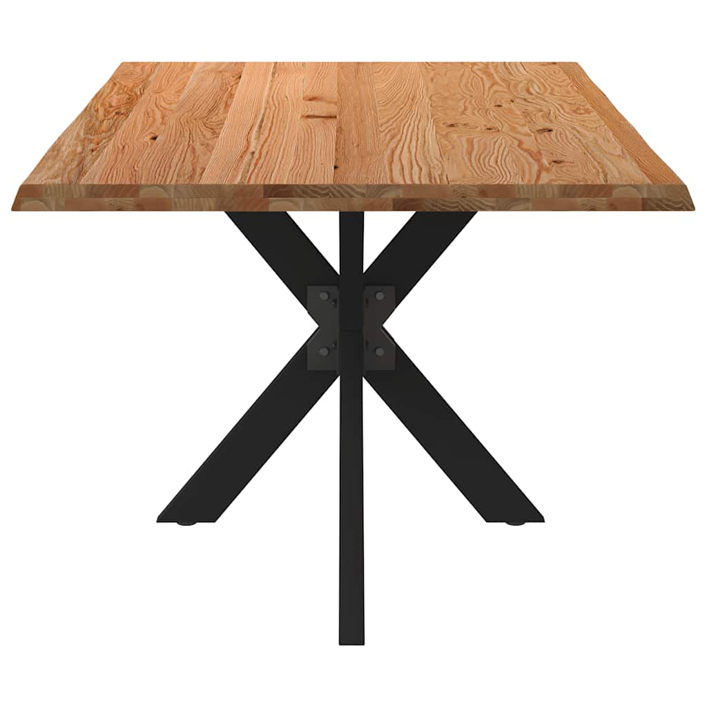 Eettafel rechthoekig 180x100x74 cm massief eikenhout lichtbruin