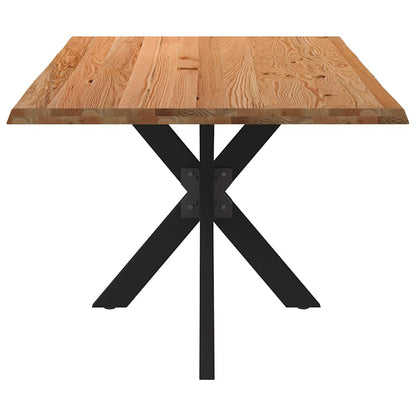 Eettafel rechthoekig 180x100x74 cm massief eikenhout lichtbruin