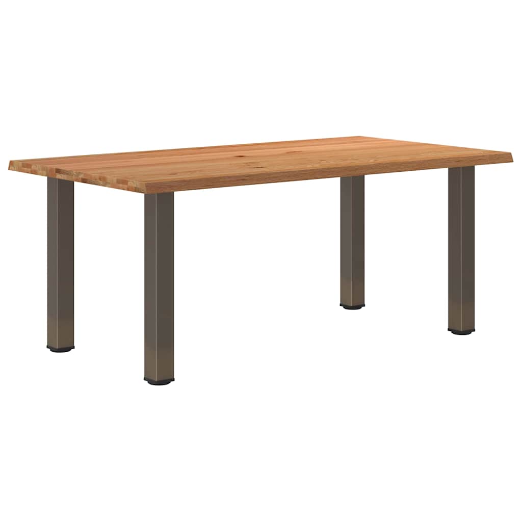 Eettafel rechthoekig 180x100x74 cm massief eikenhout lichtbruin