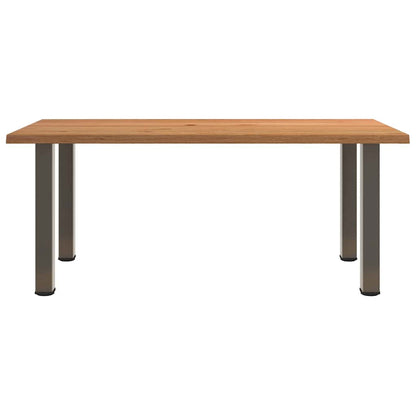 Eettafel rechthoekig 180x100x74 cm massief eikenhout lichtbruin