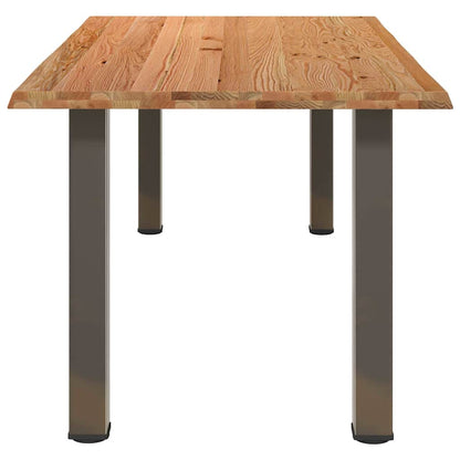 Eettafel rechthoekig 180x100x74 cm massief eikenhout lichtbruin