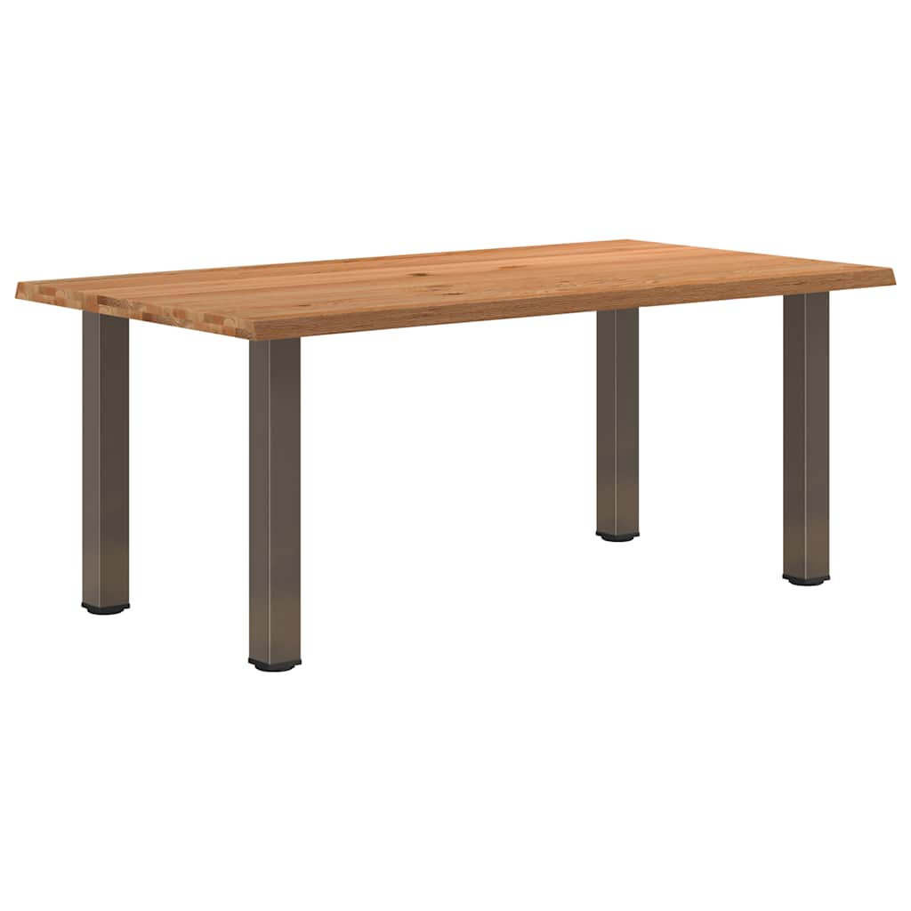 Eettafel rechthoekig 180x100x74 cm massief eikenhout lichtbruin