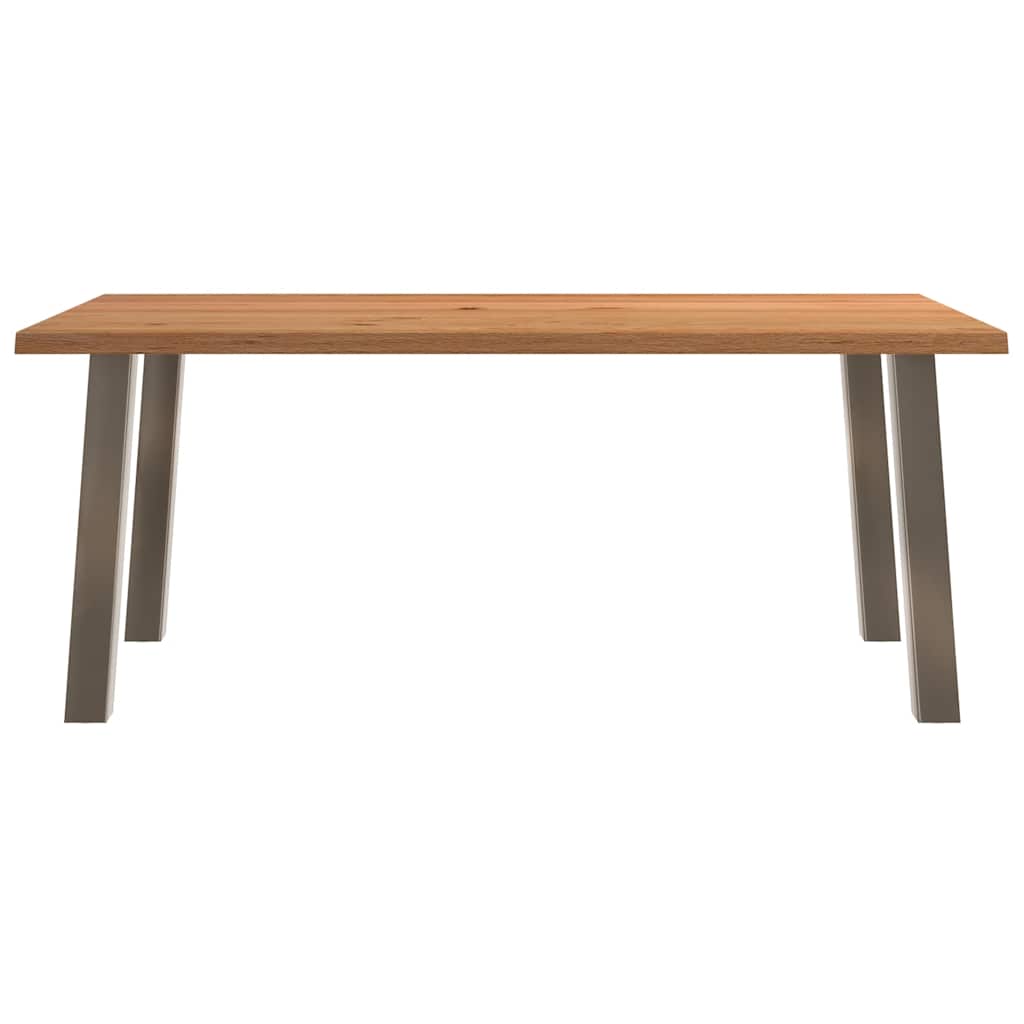 Eettafel rechthoekig 180x100x74 cm massief eikenhout lichtbruin