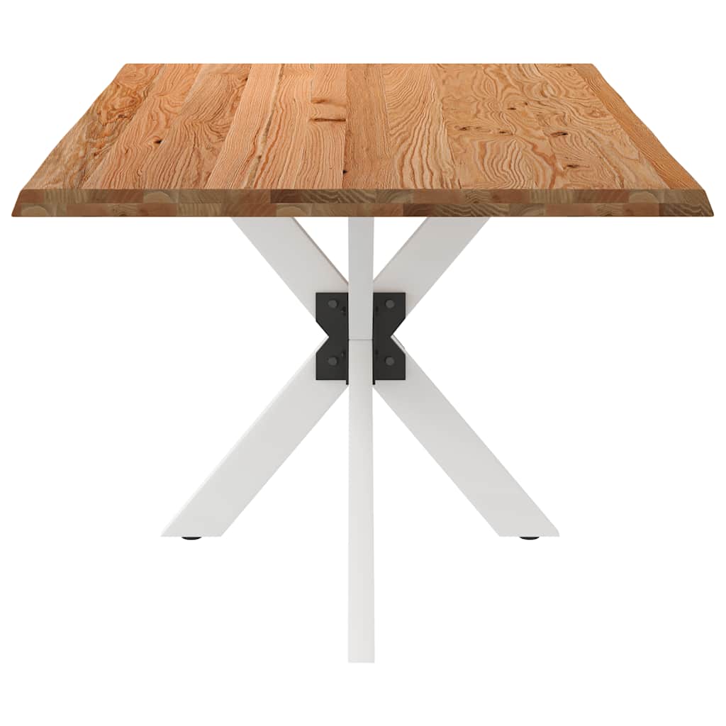 Eettafel rechthoekig 180x100x74 cm massief eikenhout lichtbruin