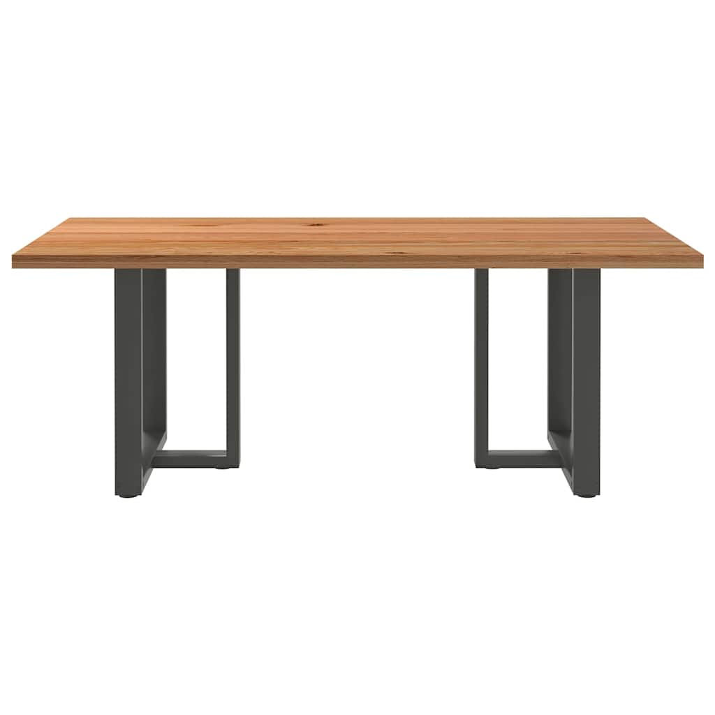 Eettafel rechthoekig 200x100x74 cm massief eikenhout lichtbruin