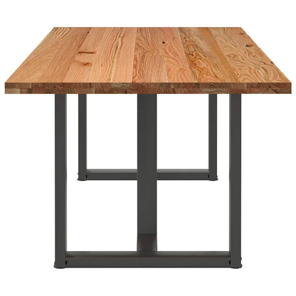Eettafel rechthoekig 200x100x74 cm massief eikenhout lichtbruin