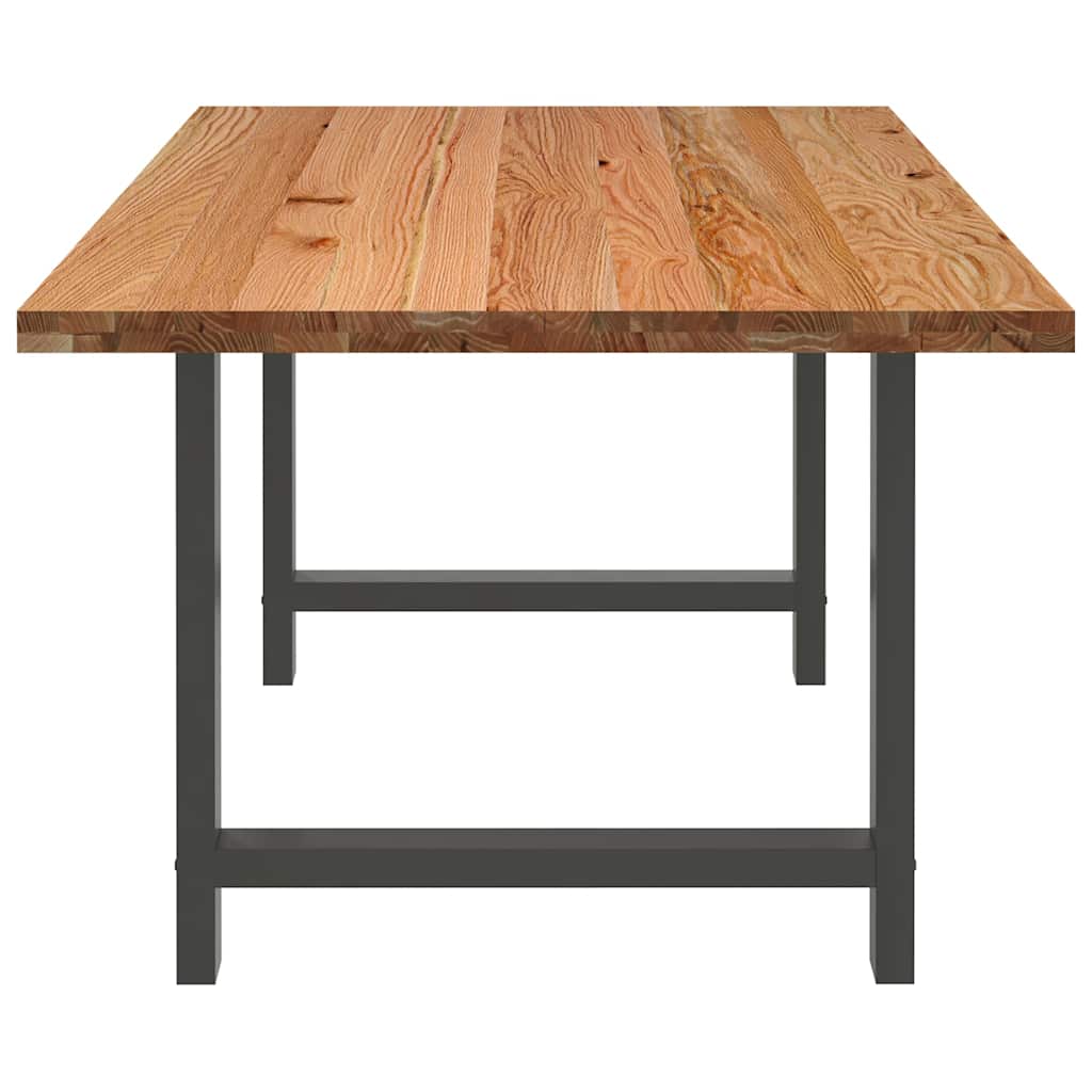 Eettafel rechthoekig 200x100x74 cm massief eikenhout lichtbruin