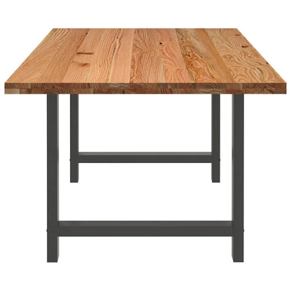 Eettafel rechthoekig 200x100x74 cm massief eikenhout lichtbruin
