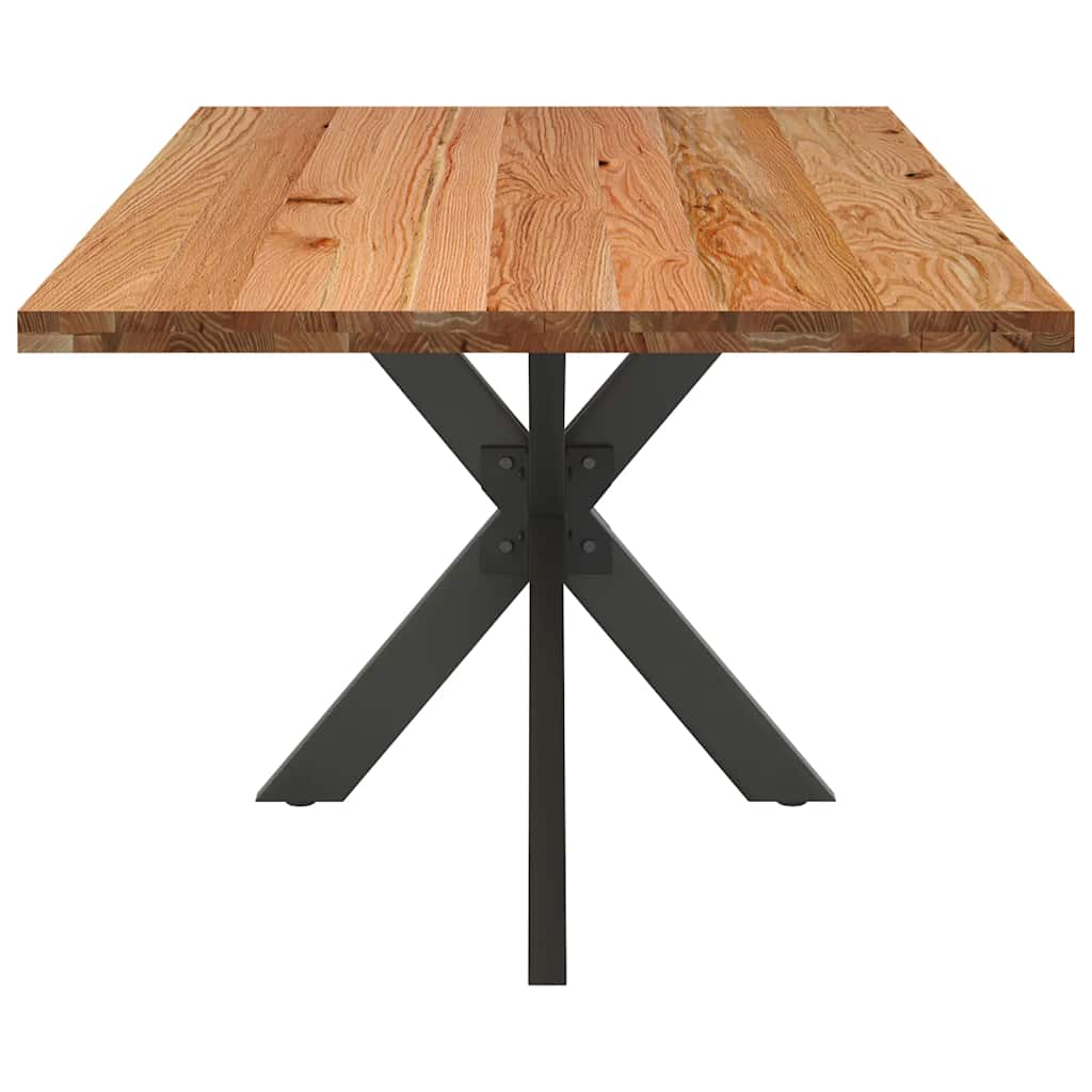 Eettafel rechthoekig 200x100x74 cm massief eikenhout lichtbruin