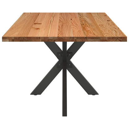 Eettafel rechthoekig 200x100x74 cm massief eikenhout lichtbruin
