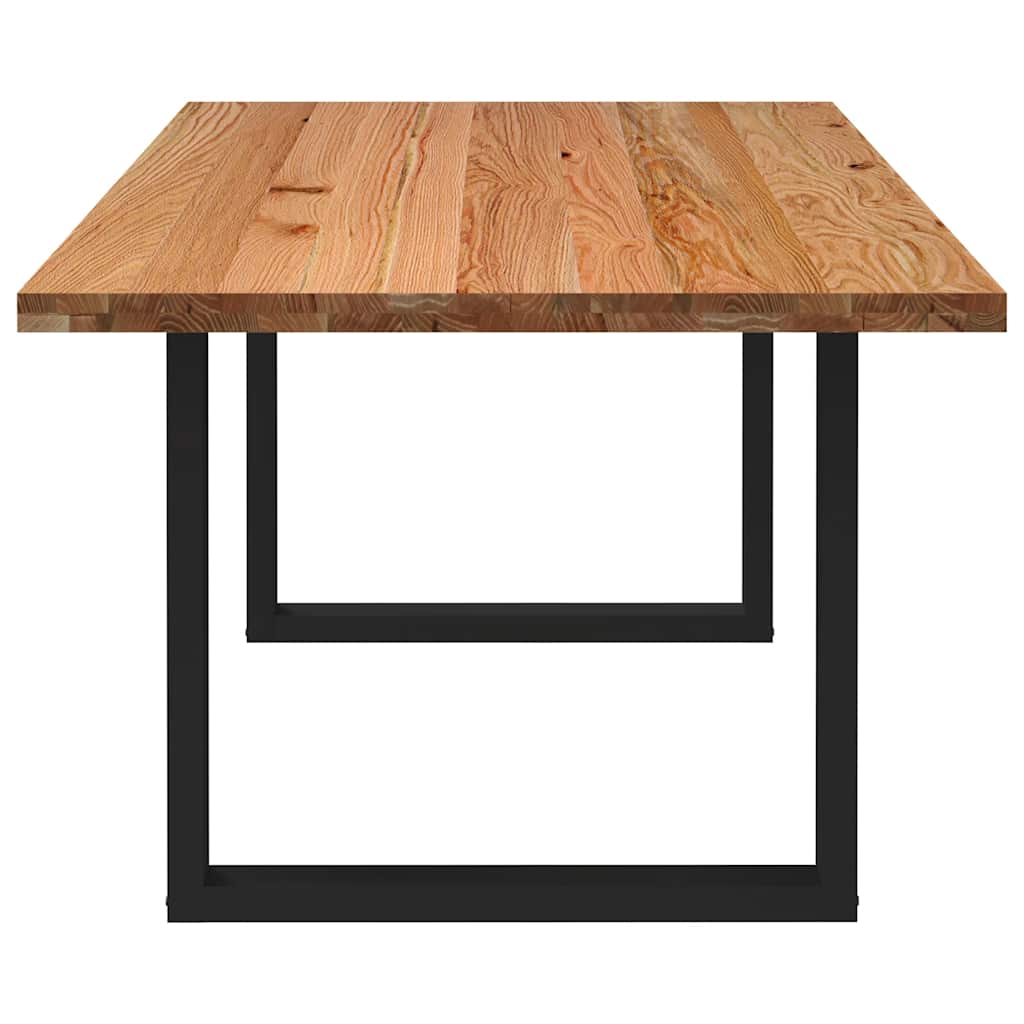 Eettafel rechthoekig 200x100x74 cm massief eikenhout lichtbruin