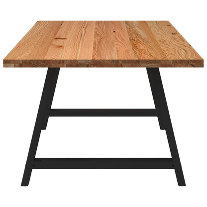 Eettafel rechthoekig 200x100x74 cm massief eikenhout lichtbruin