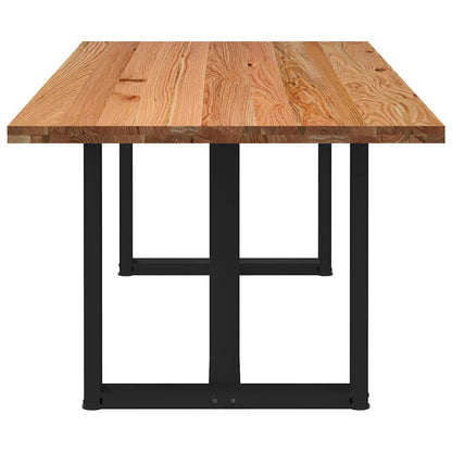 Eettafel rechthoekig 200x100x74 cm massief eikenhout lichtbruin