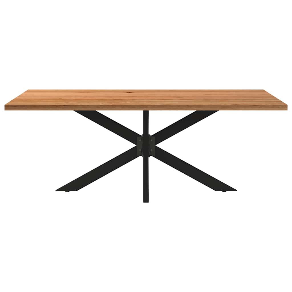 Eettafel rechthoekig 200x100x74 cm massief eikenhout lichtbruin