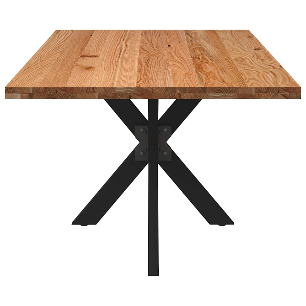 Eettafel rechthoekig 200x100x74 cm massief eikenhout lichtbruin