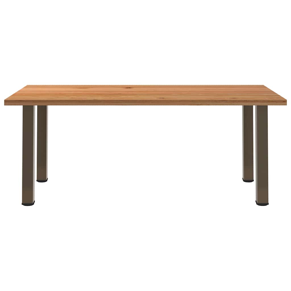 Eettafel rechthoekig 200x100x74 cm massief eikenhout lichtbruin