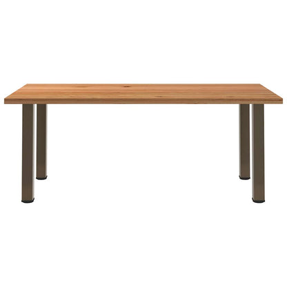 Eettafel rechthoekig 200x100x74 cm massief eikenhout lichtbruin