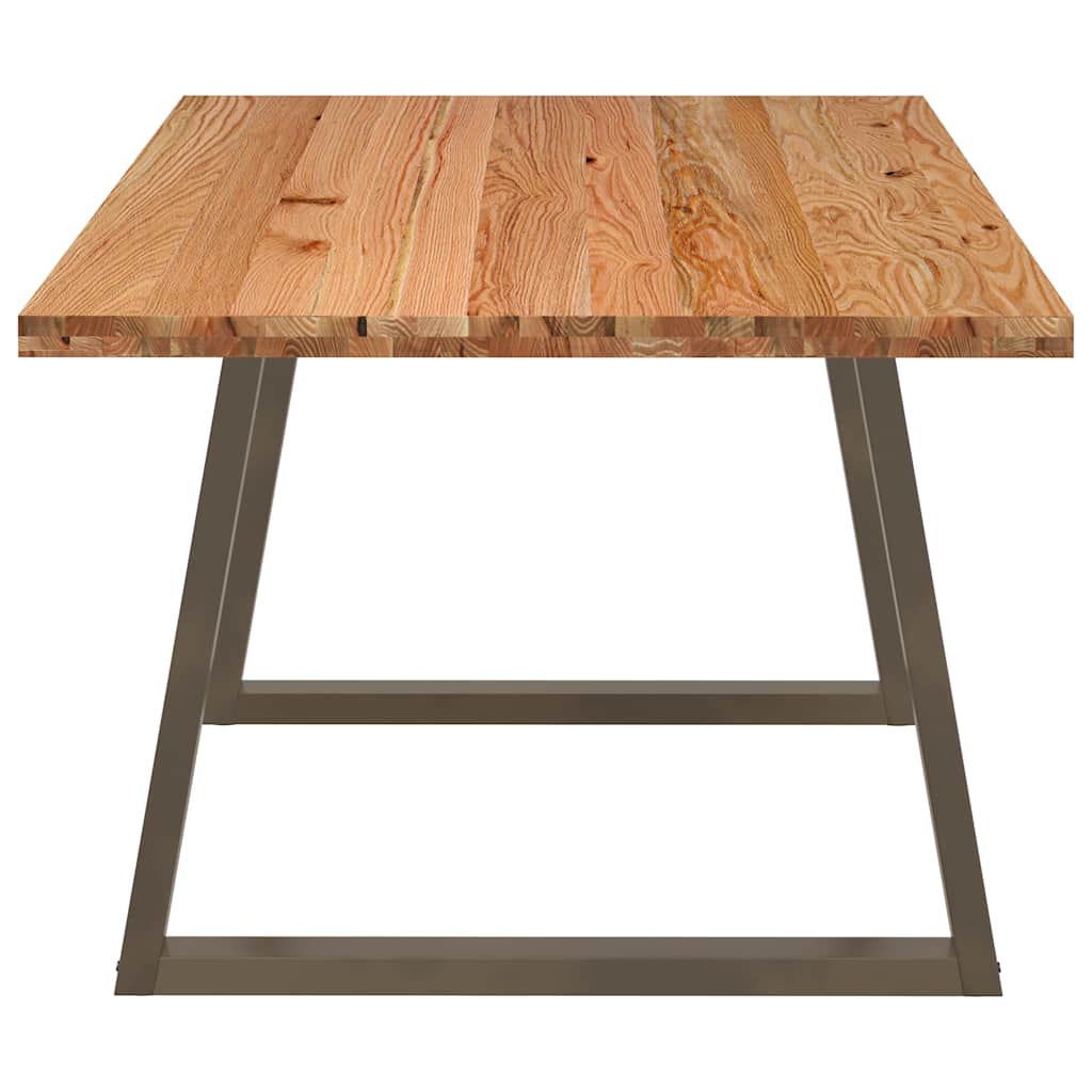 Eettafel rechthoekig 200x100x74 cm massief eikenhout lichtbruin
